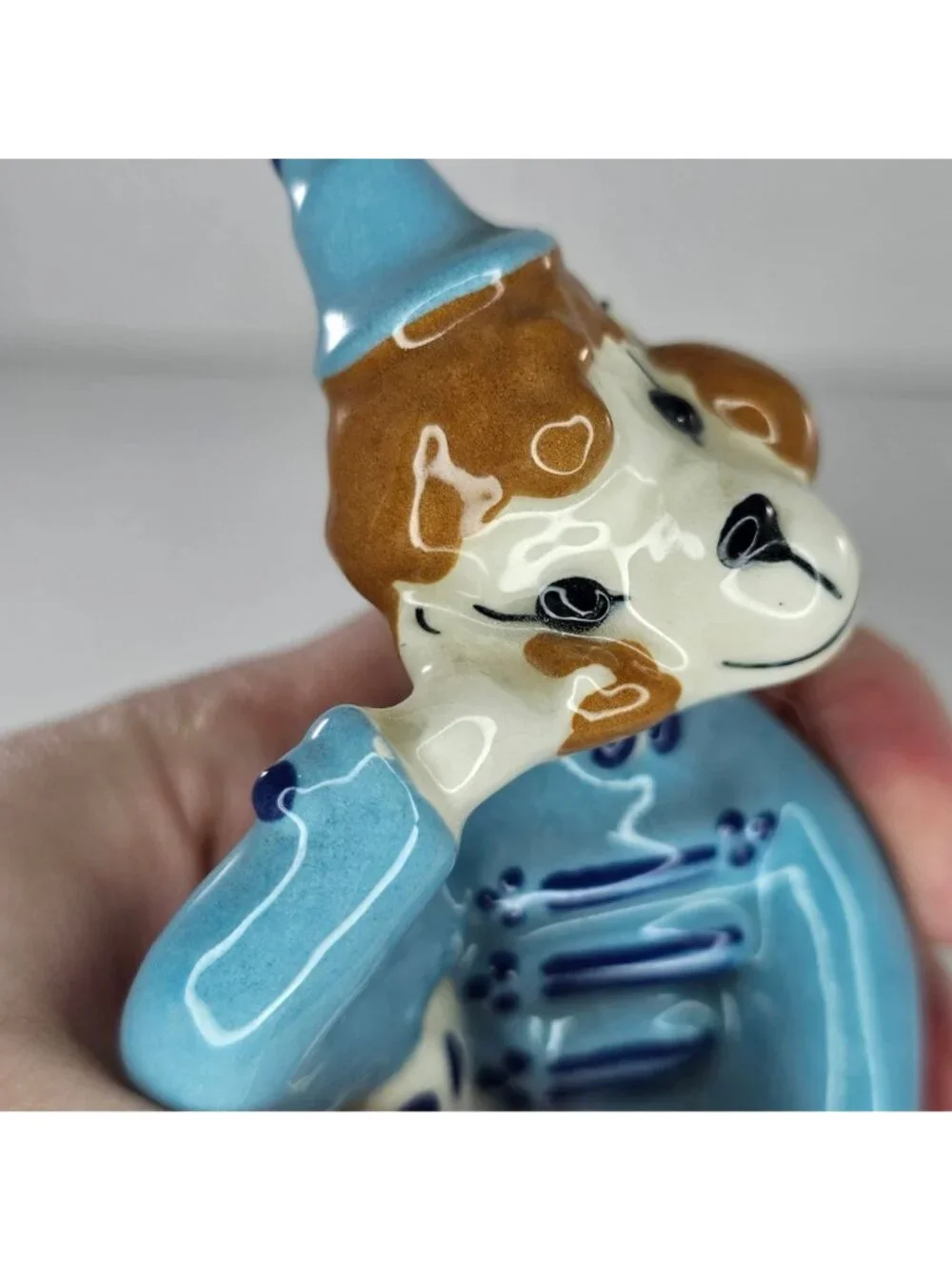 Vintage Kay Finch Circus Monkey Socko Figurine Blue Outfit Hand-Painted